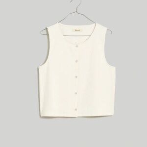 Madewell Button-Front Crewneck Crop Tank